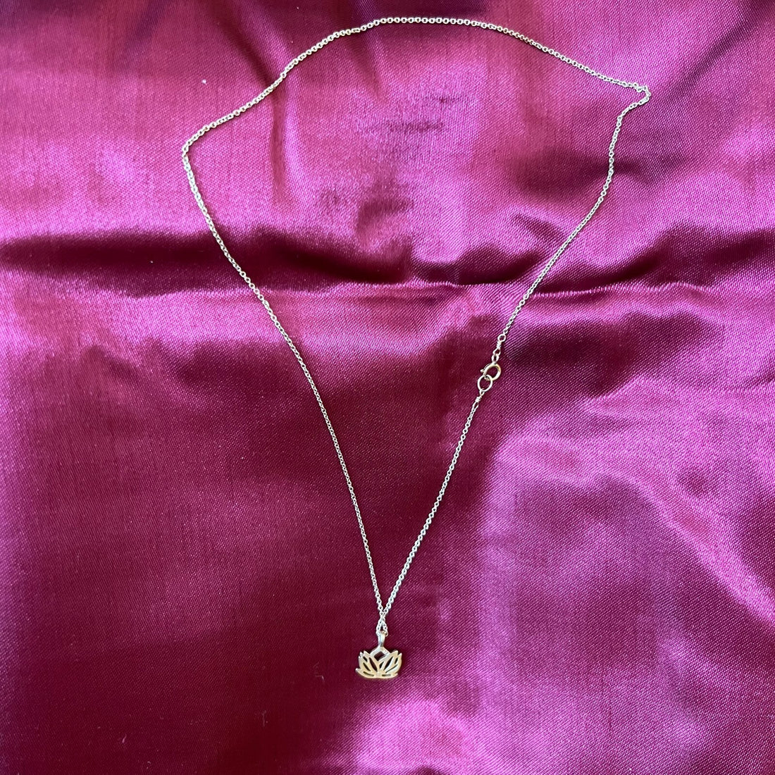 Lotus Pendant With Chain