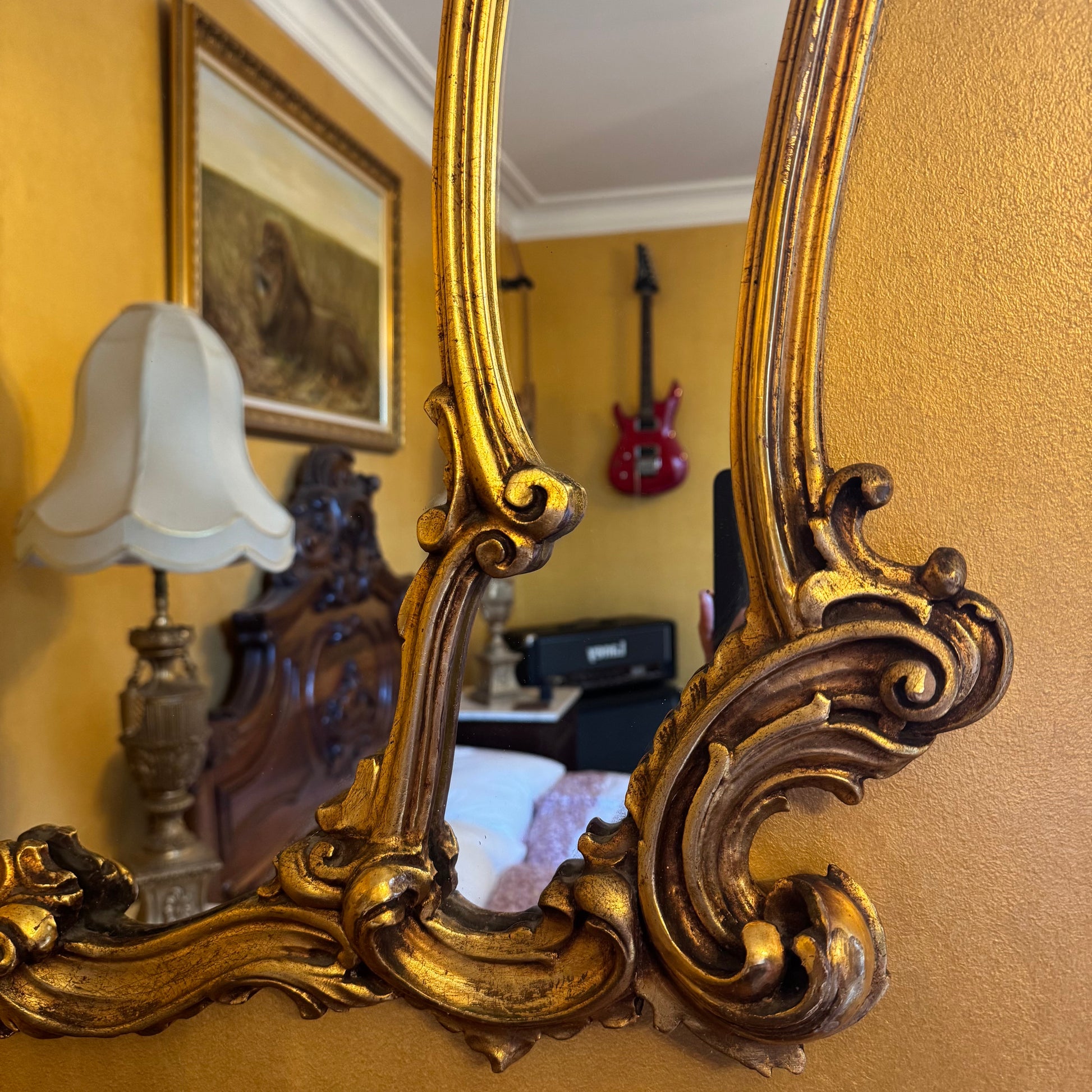 Louis XV Rococo Style Gilt Wall Mirror