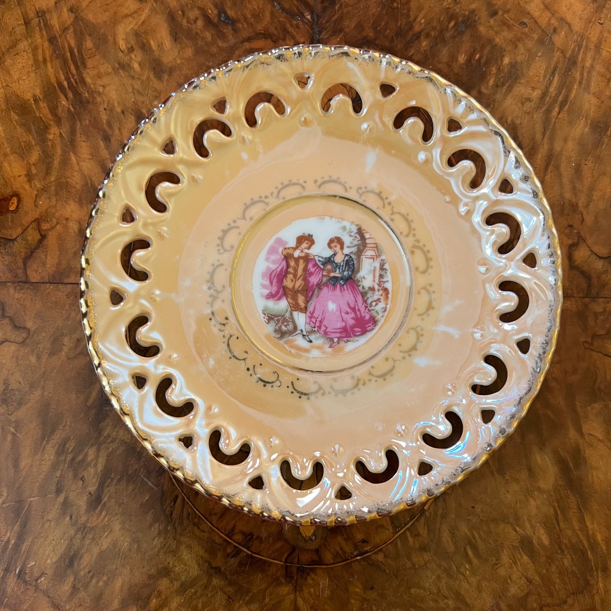 Lustreware Courting Print Saucer 