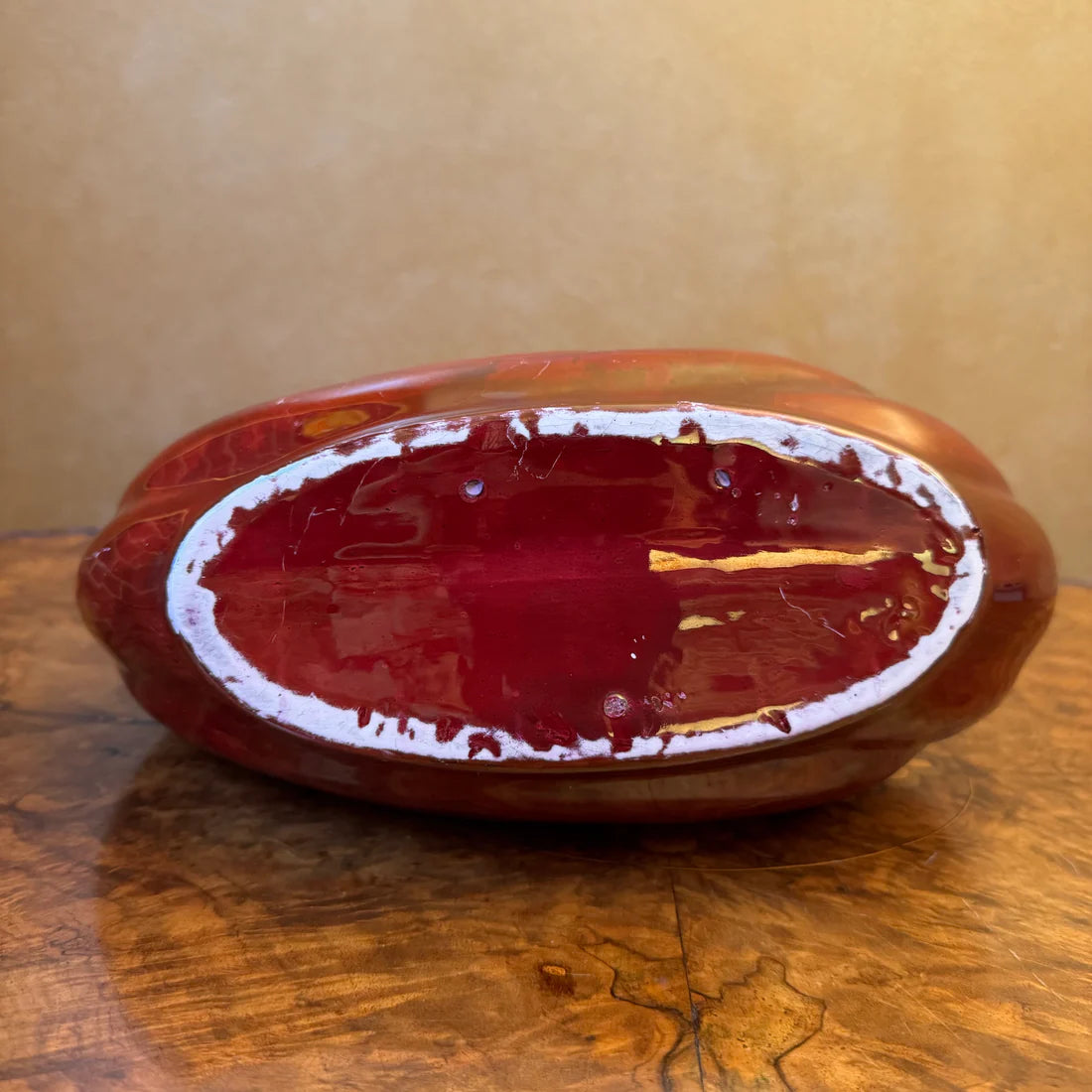 Vintage Lustureware Burgundy Bowl