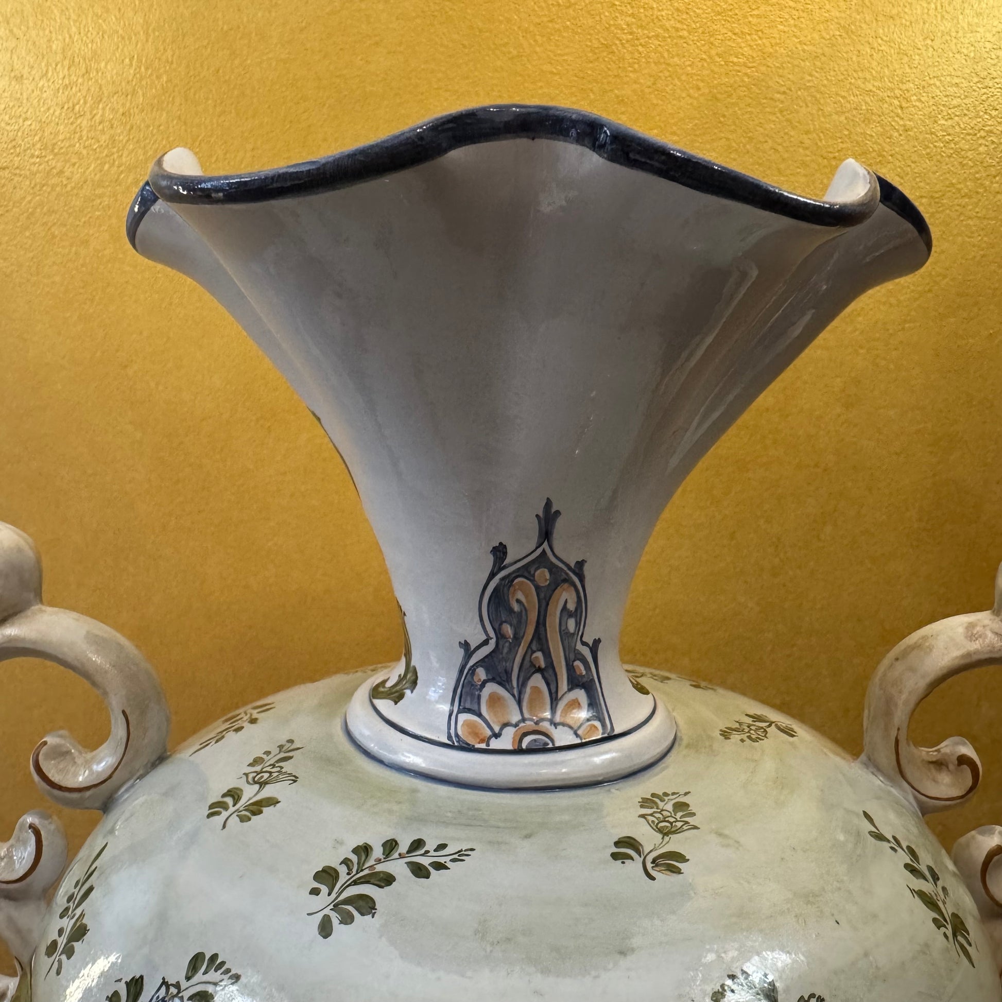 Manufactures Richelieu Large Hand-Painted Vase 
