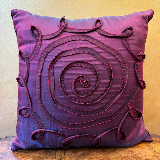 Maroon Trim Square Pillow