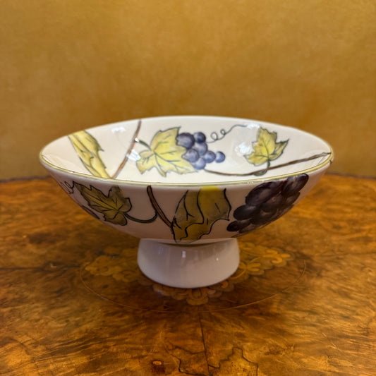 Martinvale Grapes Print Display Dish On Stand 