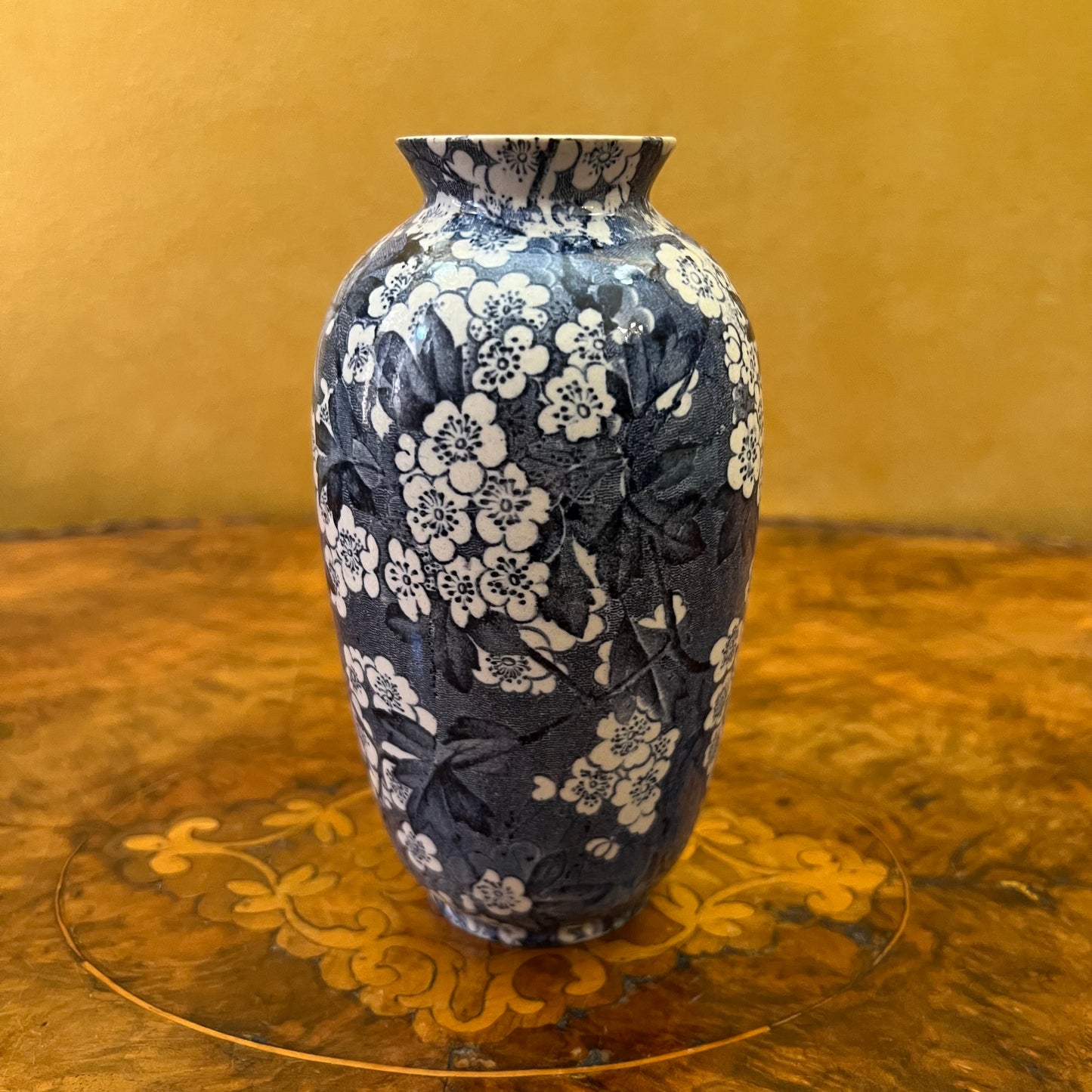 May Blossom Leighton Pottery Blue Print Vase