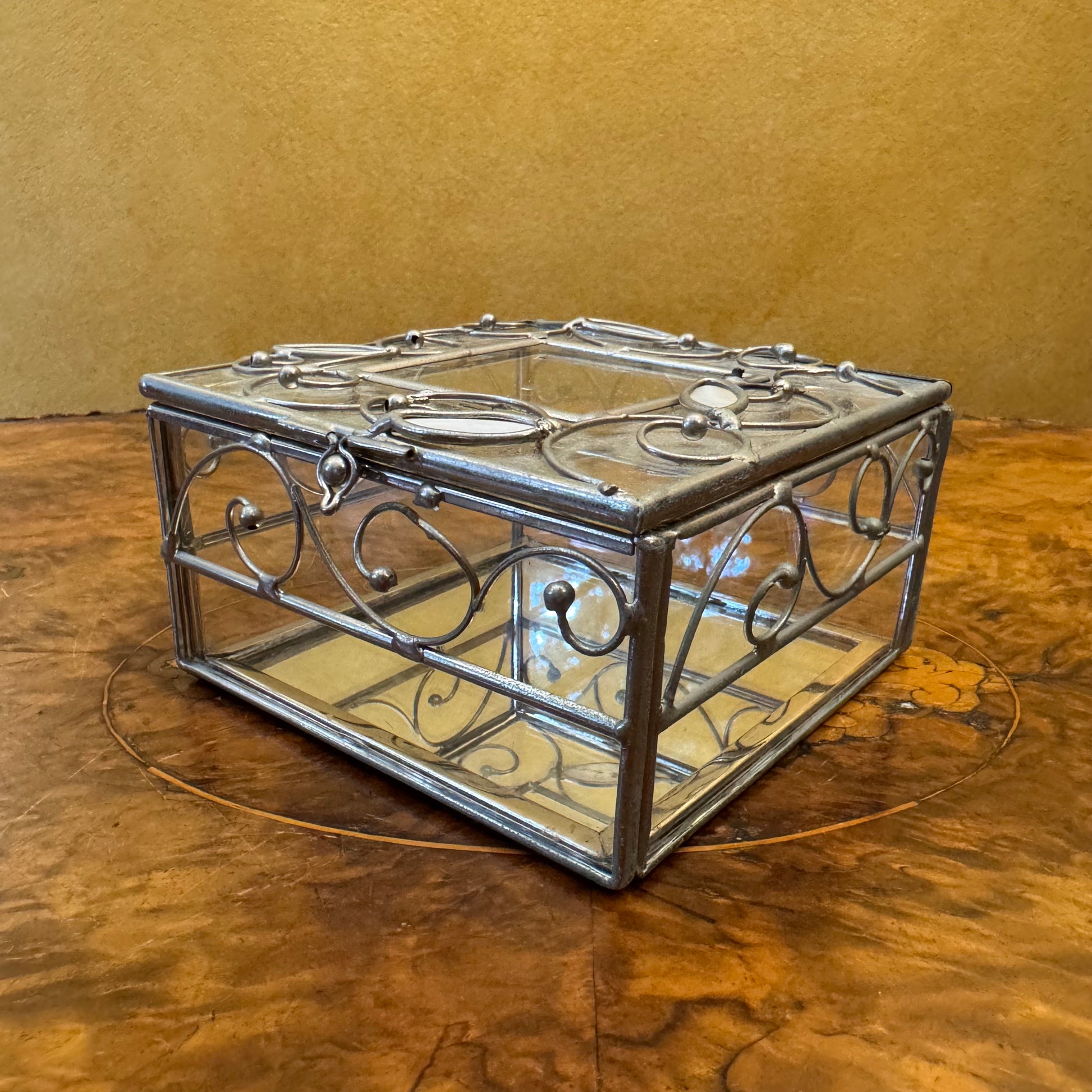Metal Glass Mirror Trinket Jewellery 