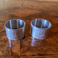 Vintage Engraved Picture Metal Napkin Rings Pair