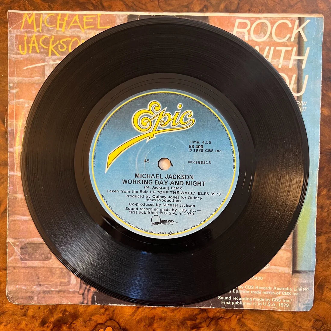 Michael Jackson Rock With You/working Day And Night Record