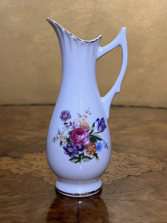 Miniature Floral Print Bone China Jug