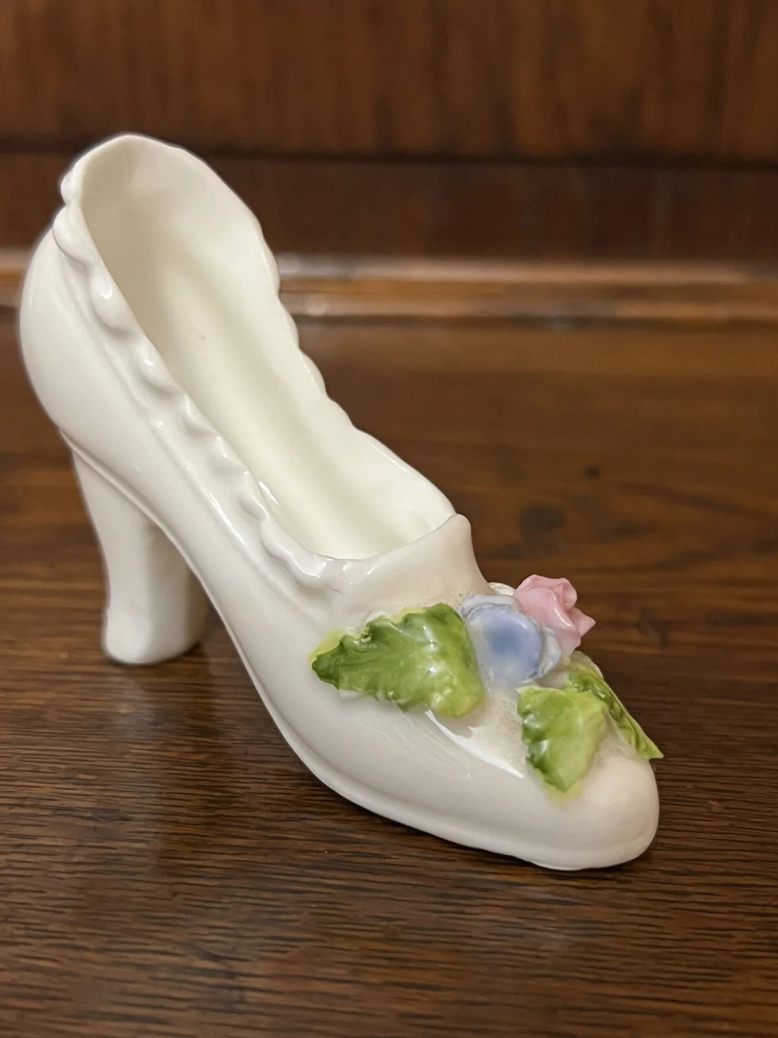 Vintage Bone China Miniature Shoe Ornaments Set Of Three