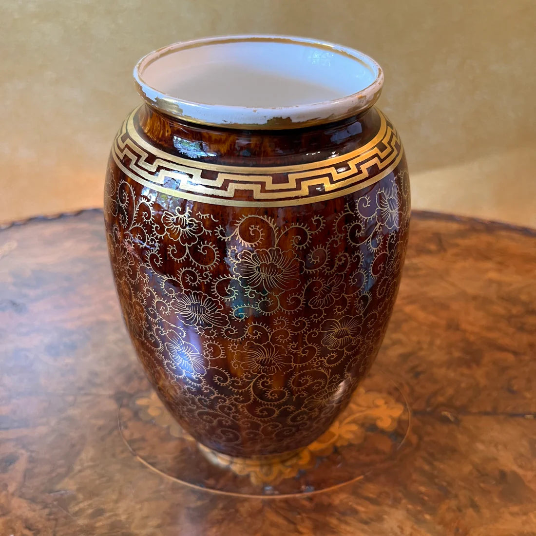 Vintage Minton Burgundy Gold Vase