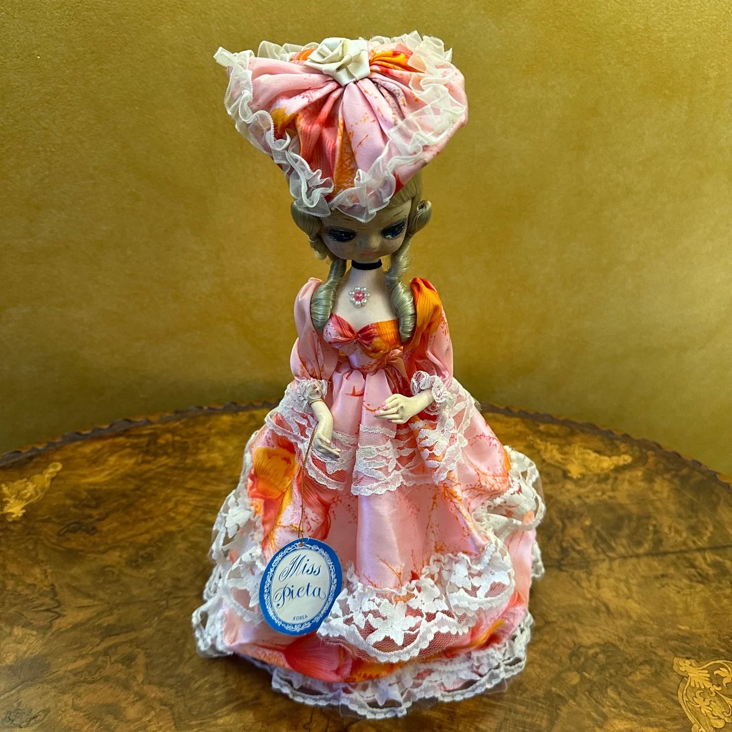 Vintage Miss Pieta Pink Dress Korean Doll