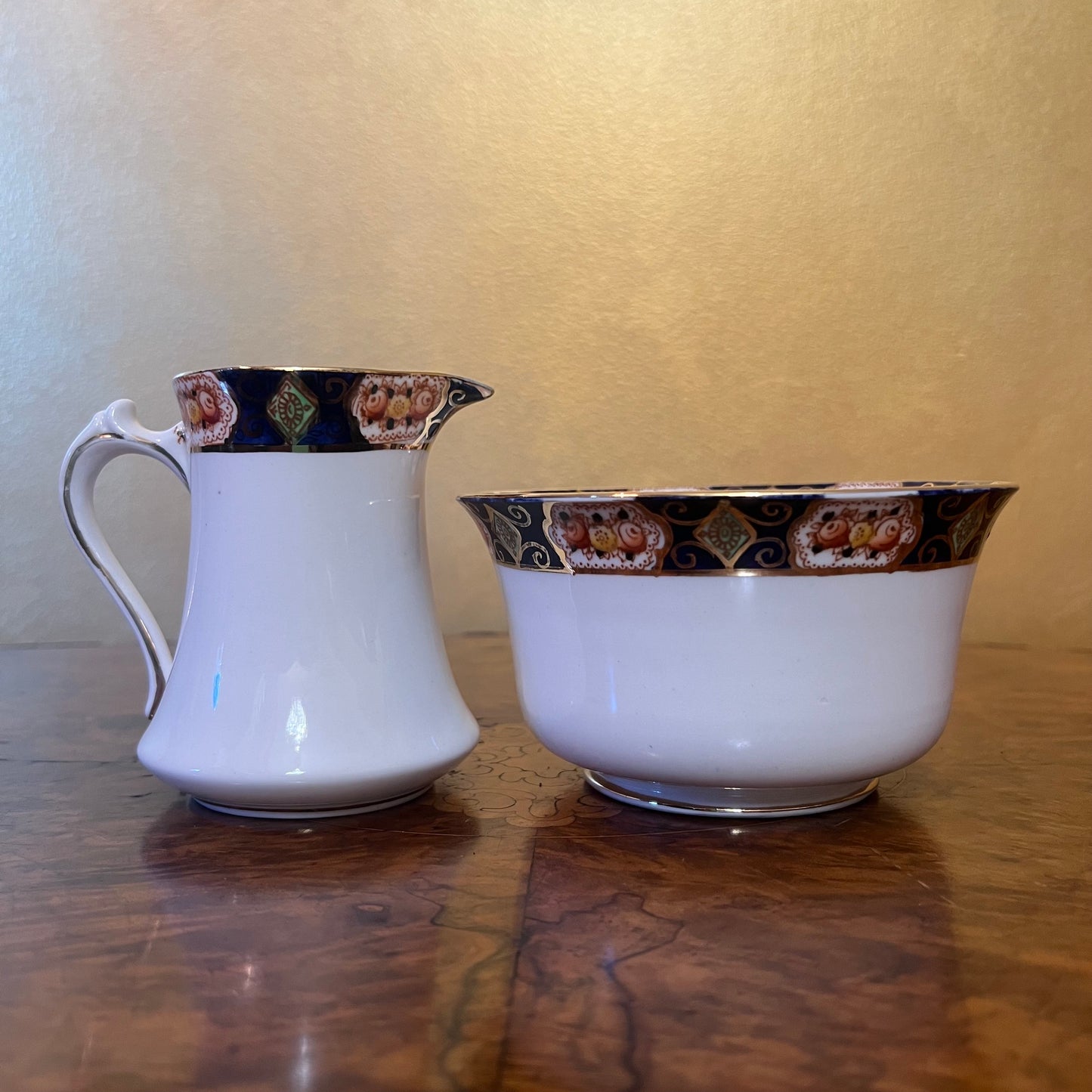 Mona Floral Print Milk & Sugar Bowl 