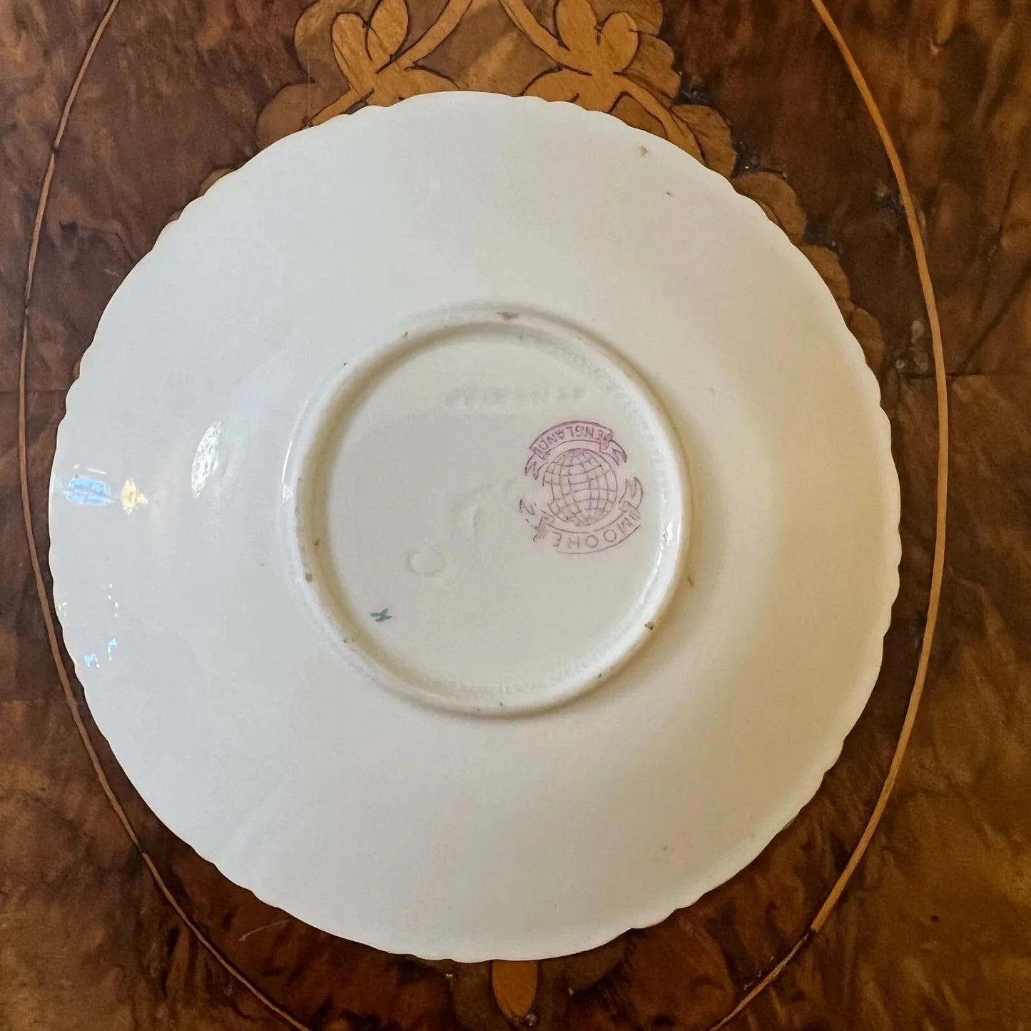 Vintage Moore Floral Demitasse Coffee Saucer