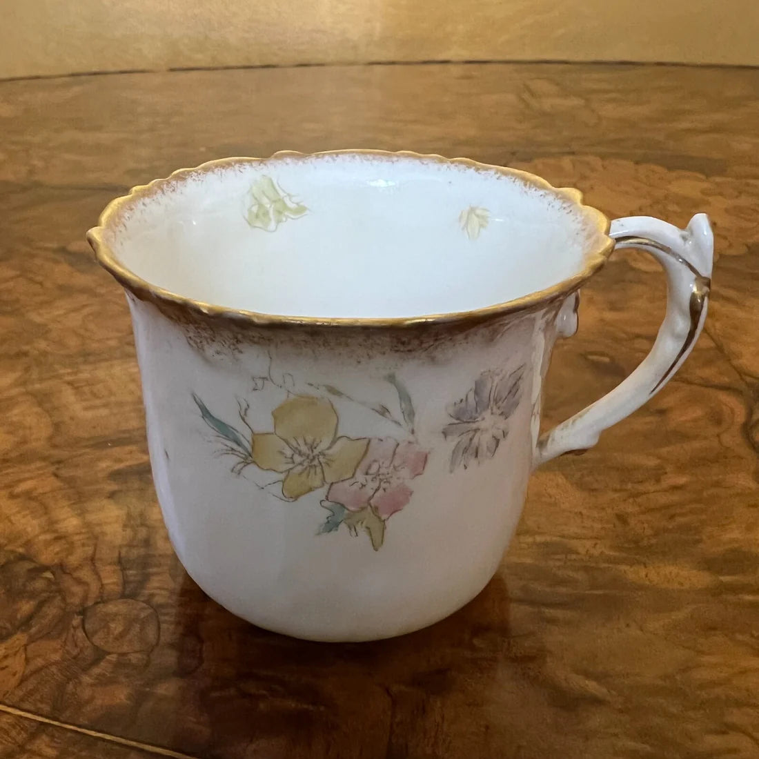 Vintage Moore Floral Demitasse Coffee Cup & Saucer Pair