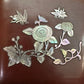 Vintage Butterfly Floral Mother Of Pearl Inlay Wooden Box
