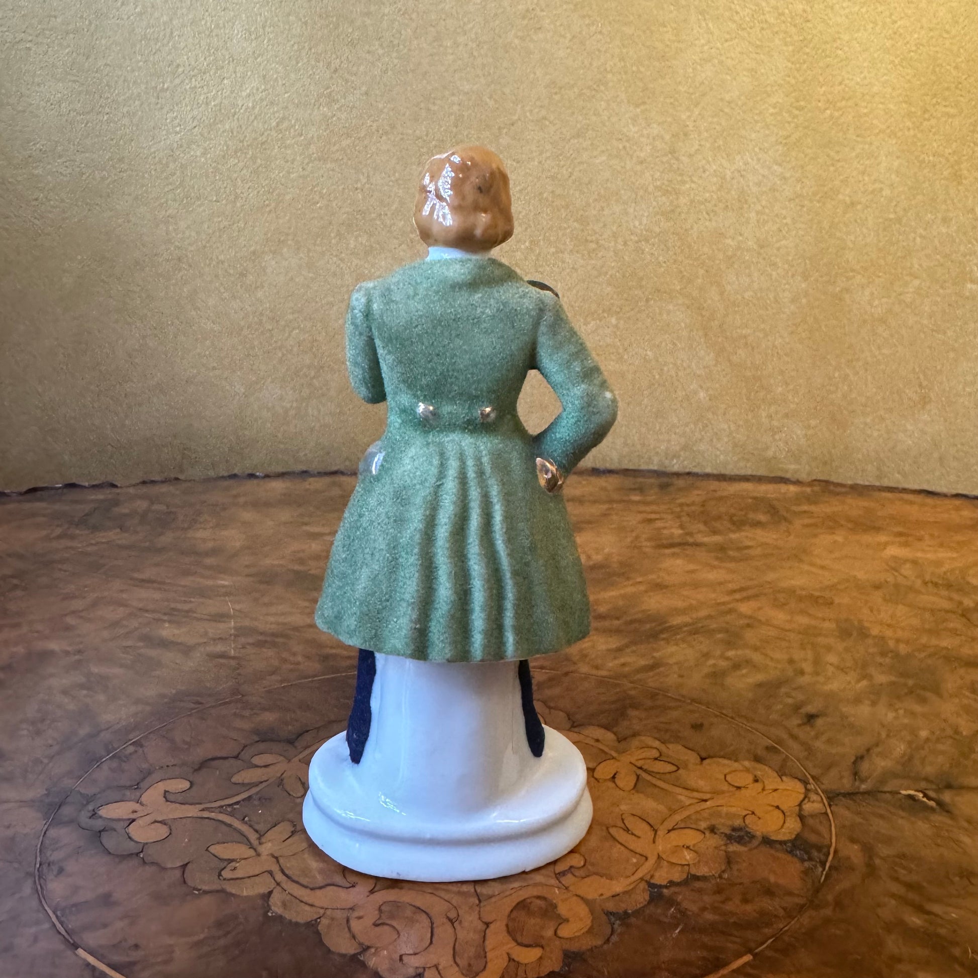 Nathco Chinaware Man Figurine Green Jacket