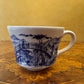 New Zealand Blue & White Print Tea Cup 