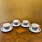 New Zealand Blue & White Print Tea Cup & Saucer Set 