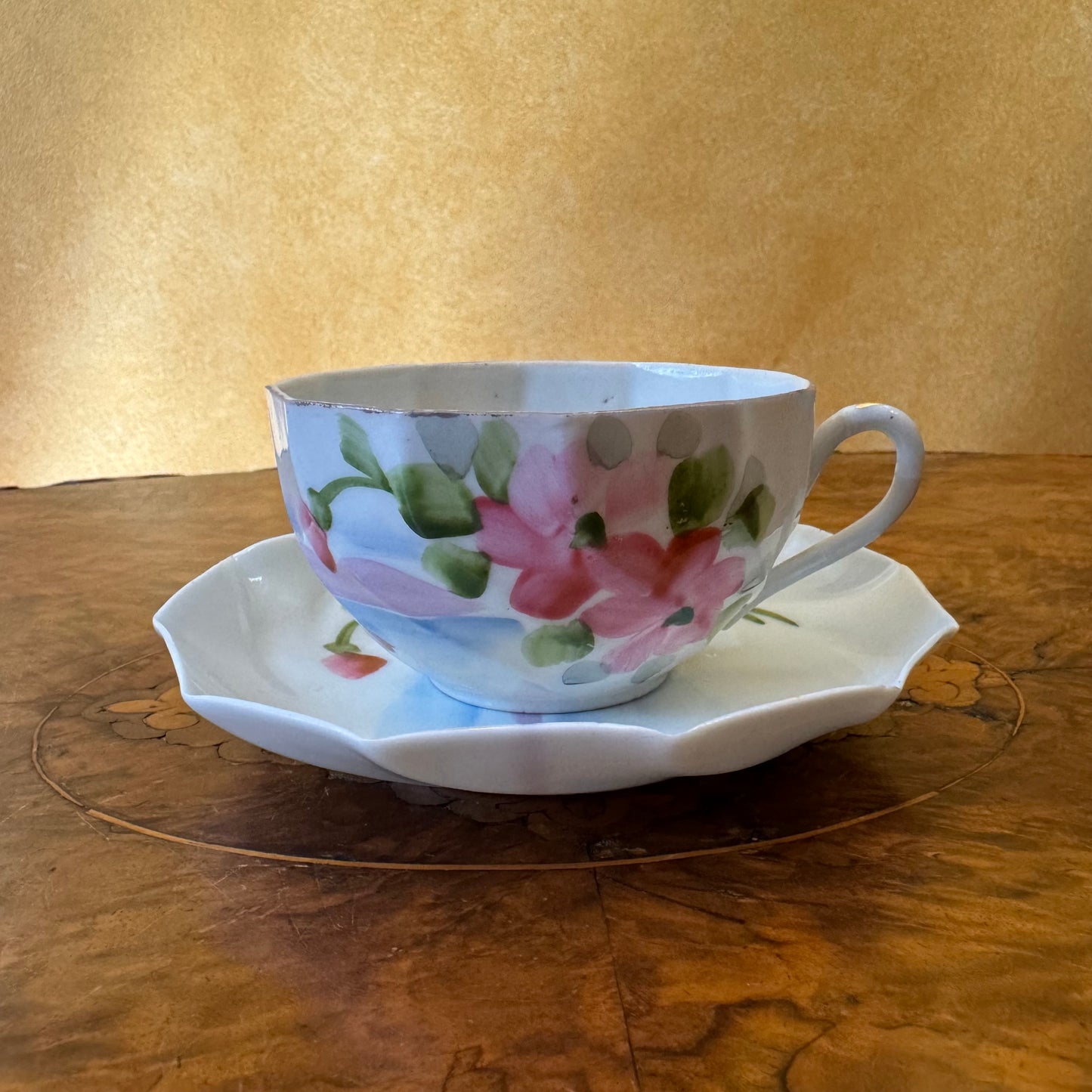 Nippon Azalea Print Tea Cup & Saucer 