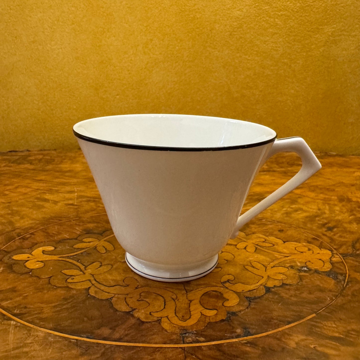 Noritake White Black Trim Cup 