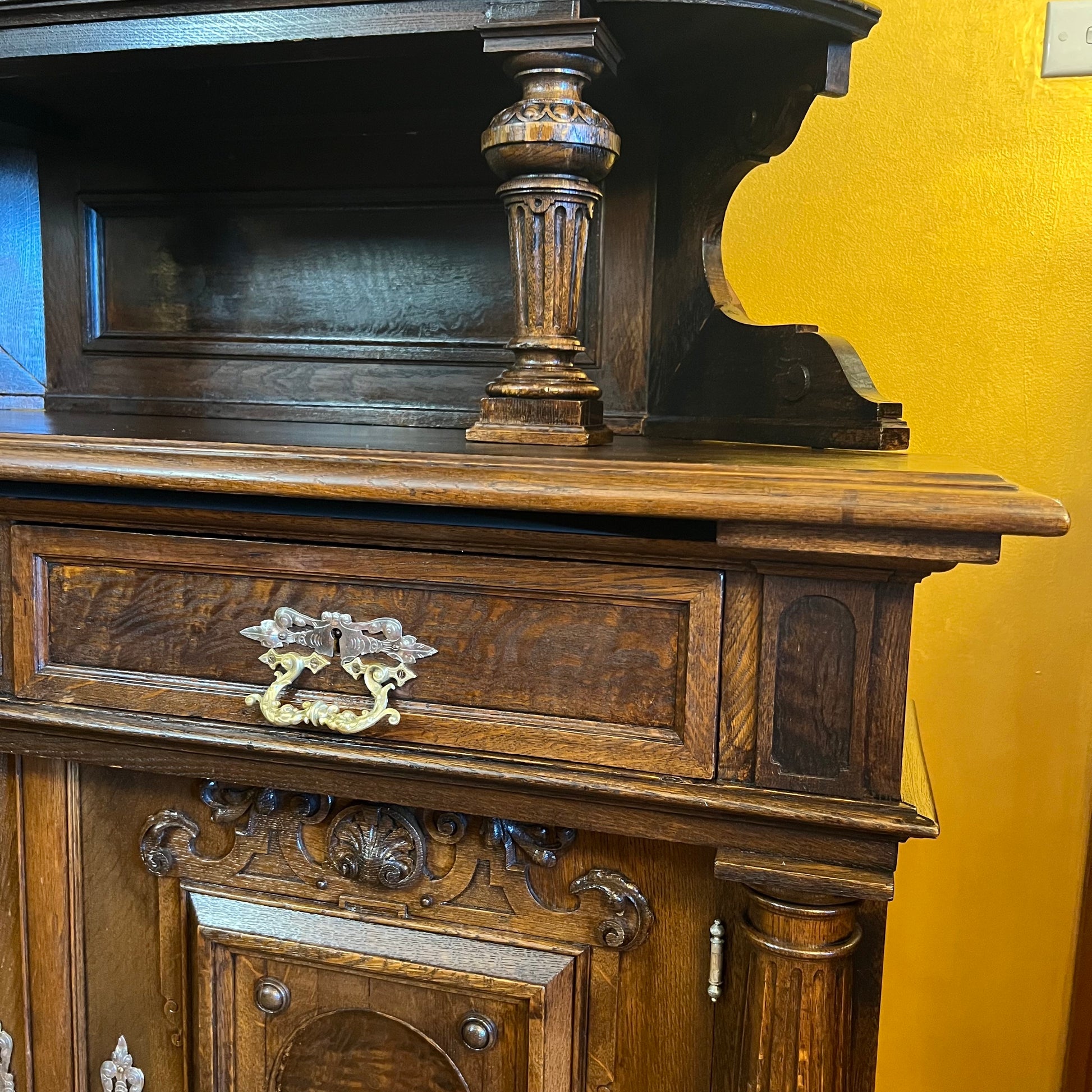 Oak Drawers Cabinet Antique 