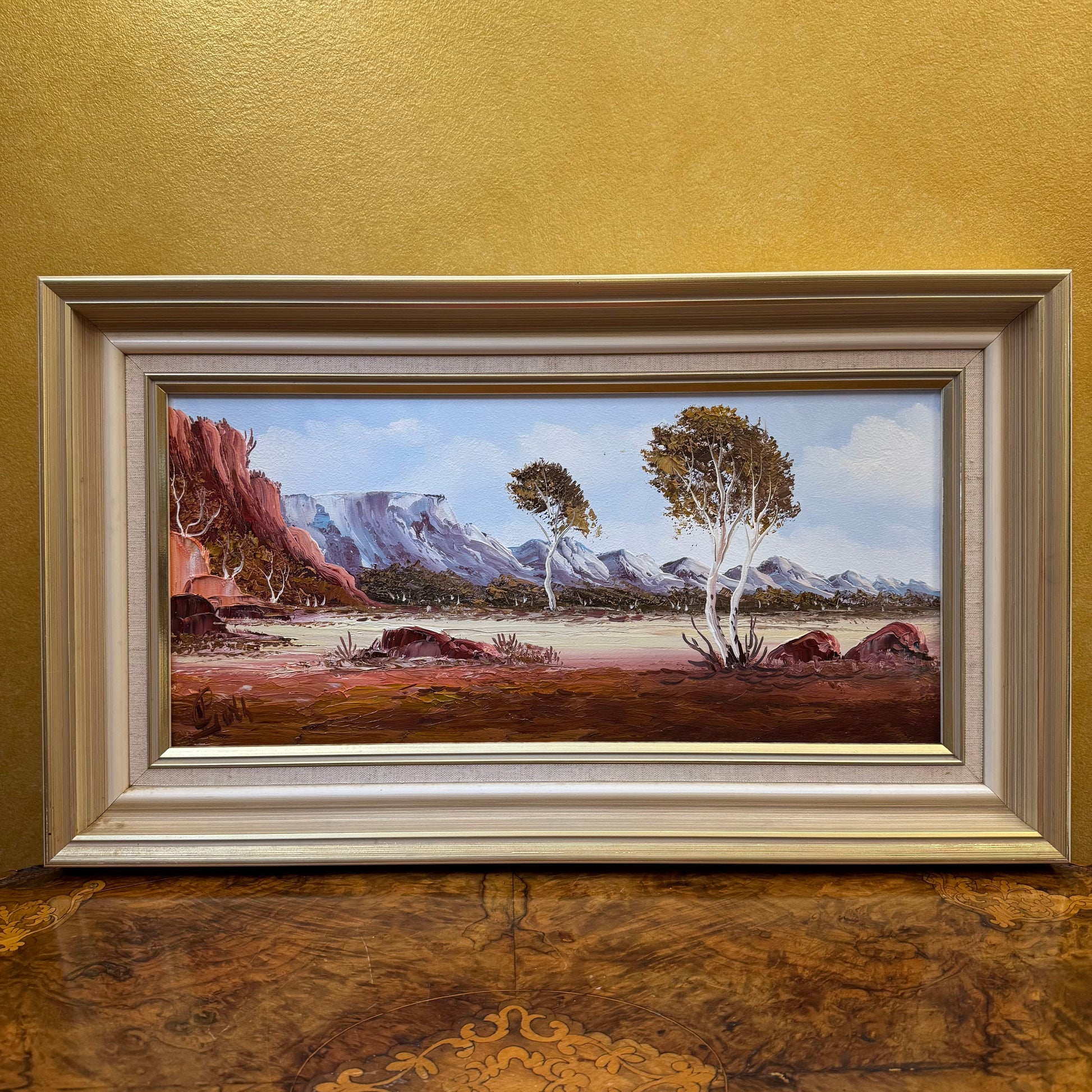 Oil Painting Part Of The Mac Donnell Ranges 1981 By Henk Guth 