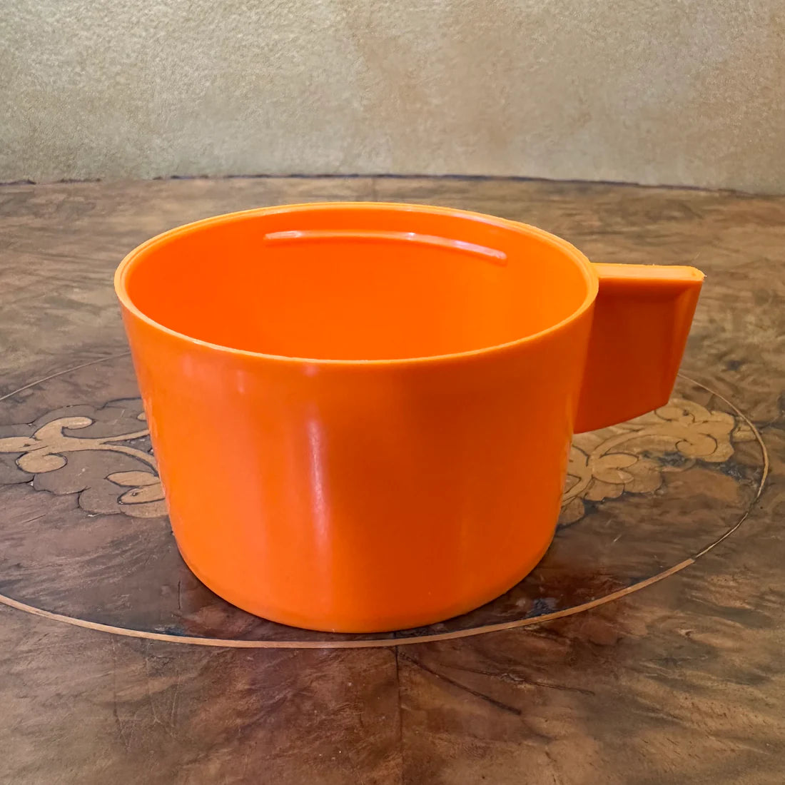 Vintage Orange Plastic Cups Set Of Three