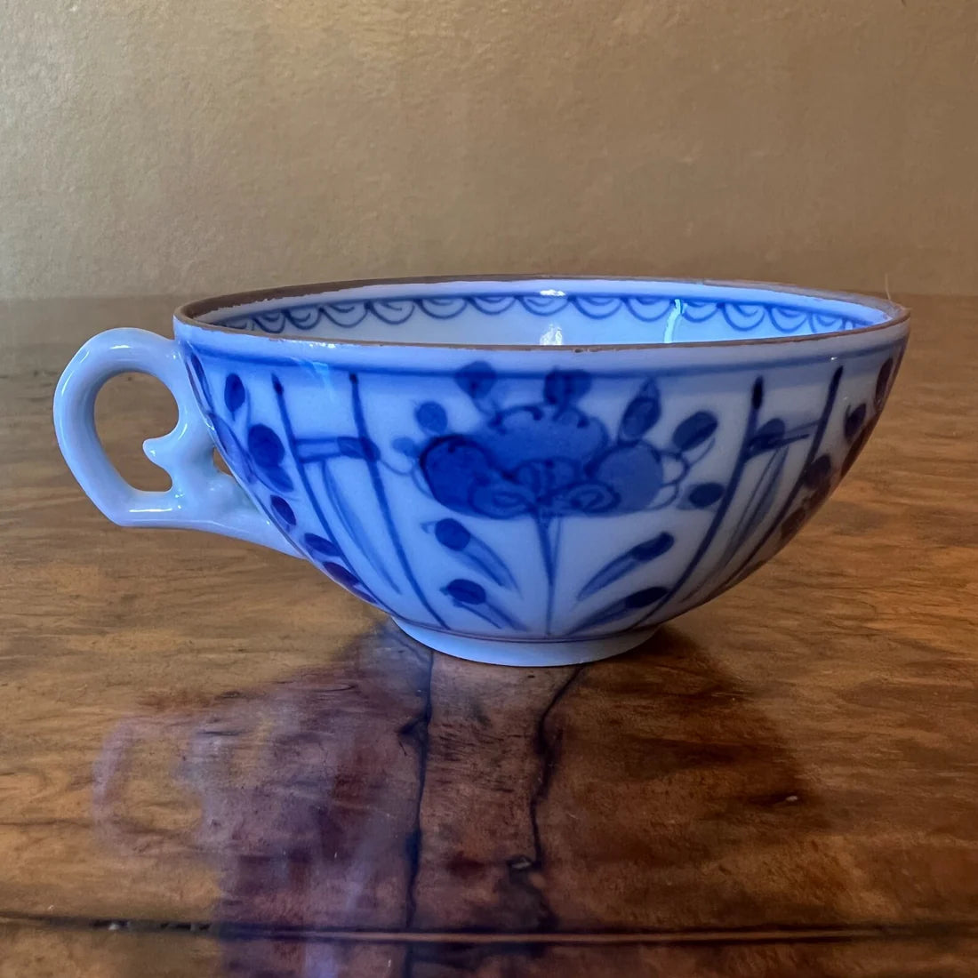 Vintage Oriental Demitasse Coffee Cup & Saucer