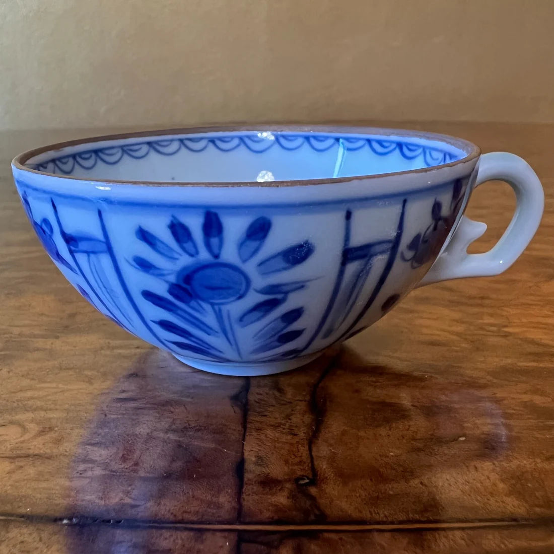 Vintage Oriental Demitasse Coffee Cup & Saucer