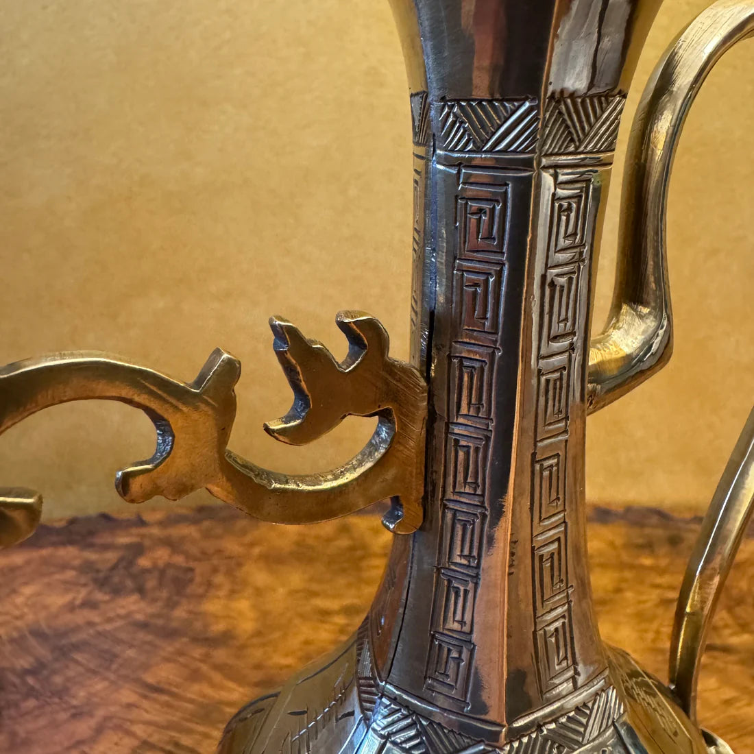 Vintage Oriental Brass Pot