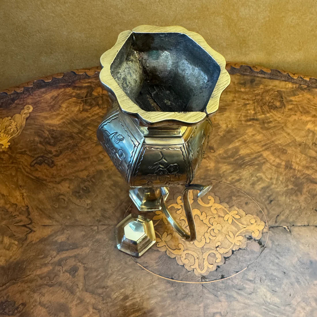Vintage Oriental Brass Pot