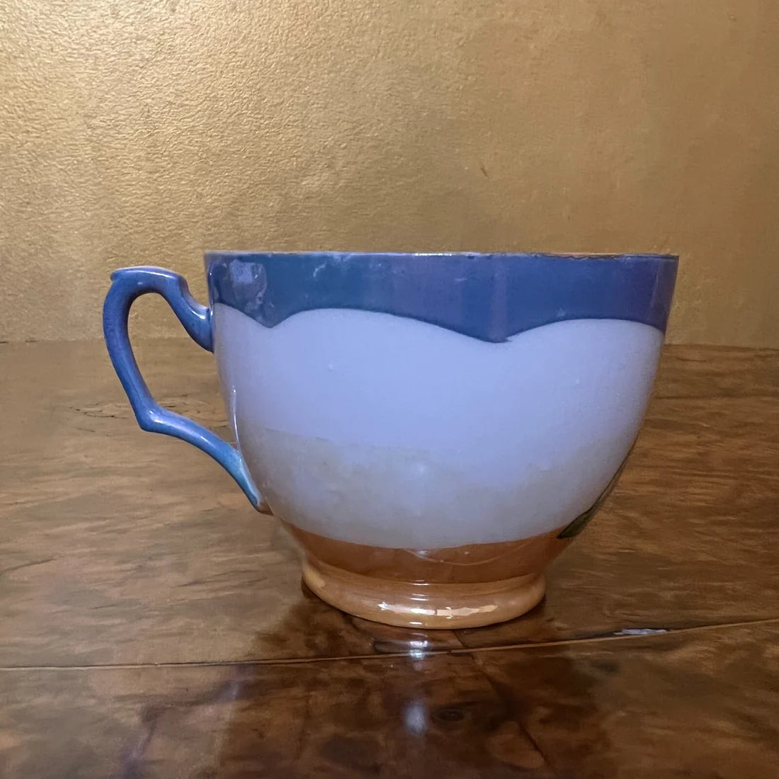 Vintage Oriental Print Tea Cup Trio Set