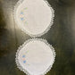 Vintage Pair Embroidery Lace Doily