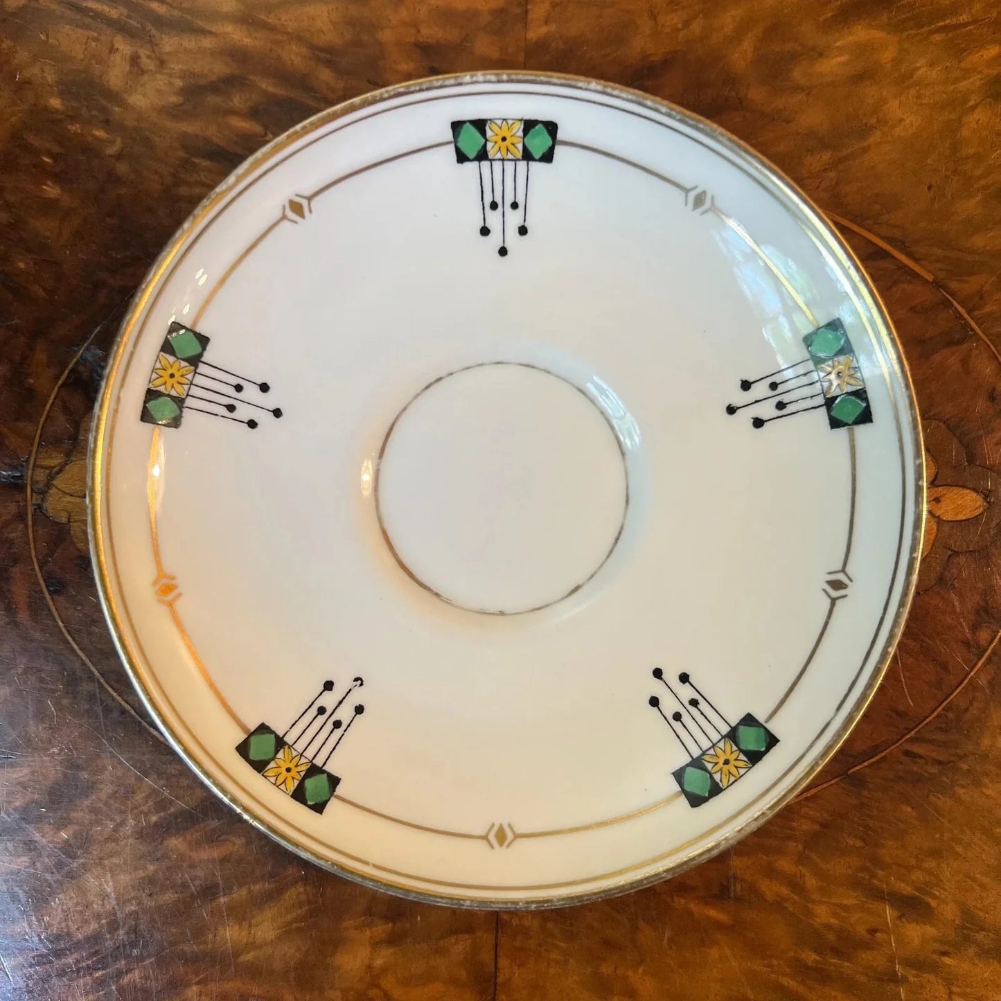Paragon Gold Green Saucer