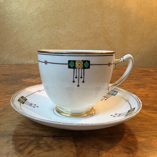 Paragon Green Gold Tea Cup & Saucer