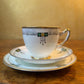 Paragon Green Gold Tea Cup Trio