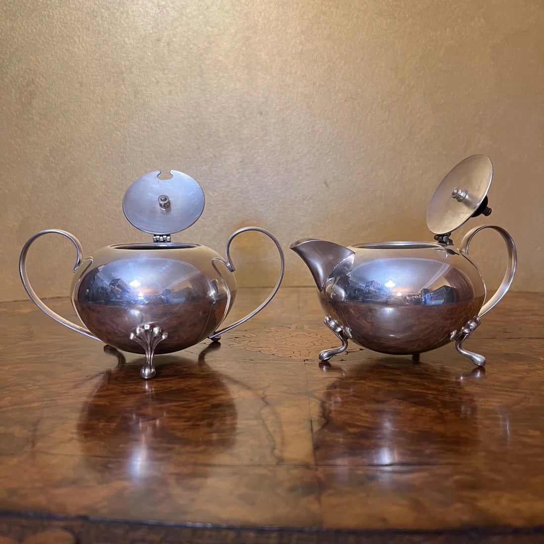 Paramount Silver Plate Sugar Bowl and Milk Jug Set