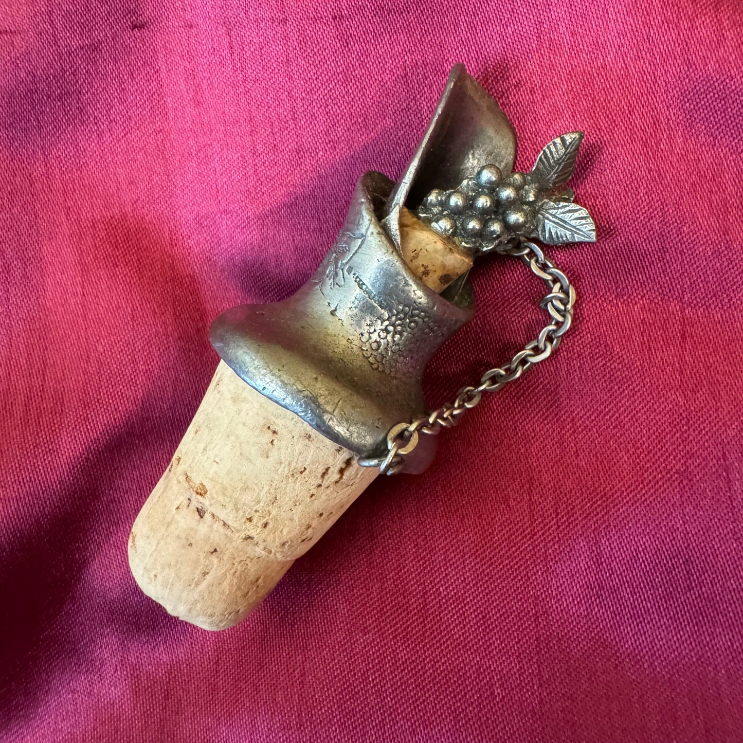 Pewter Grape Vine Design Wine 