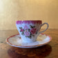 Pink Floral Demitasse Cup & Saucer