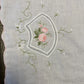 Vintage Pink Floral Embroidery Doily