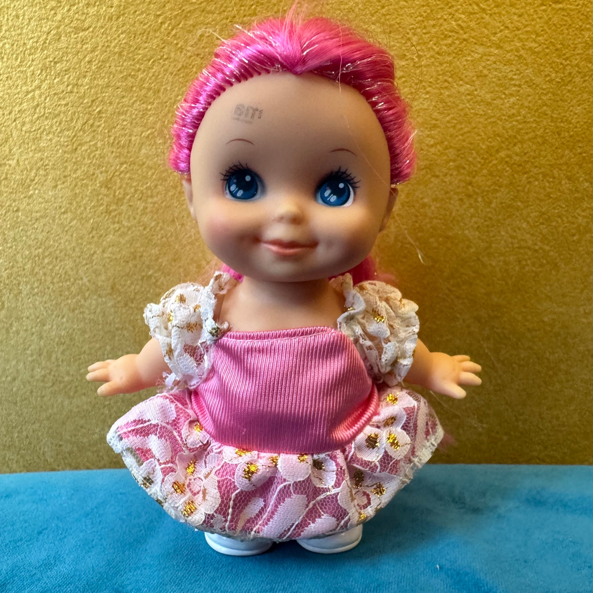 Pink Hair & Dress Small Doll 