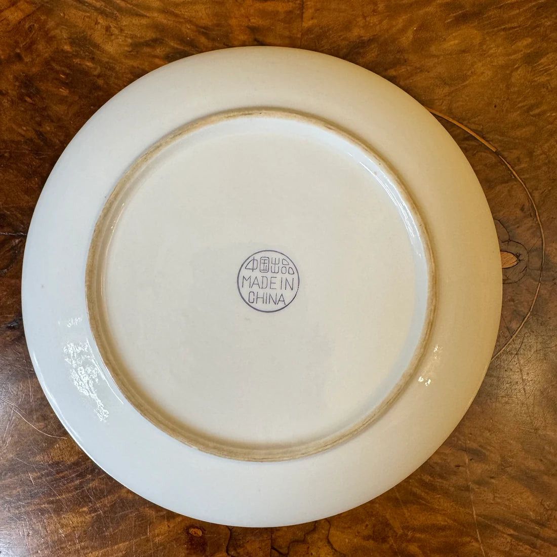 Vintage Pink Silver Floral Print Side Plate