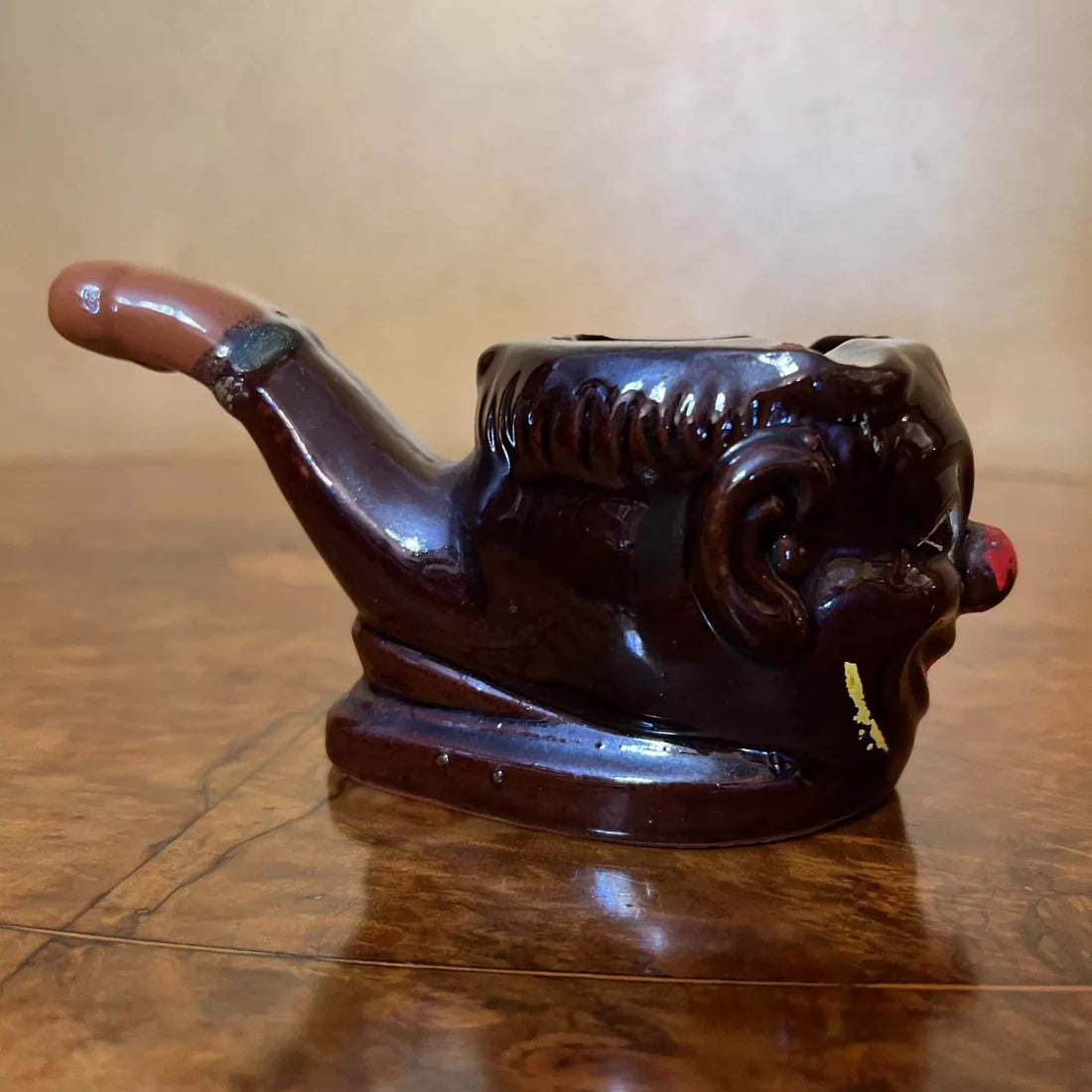 Antique 1920s Clown Pipe Shaped Ashtray