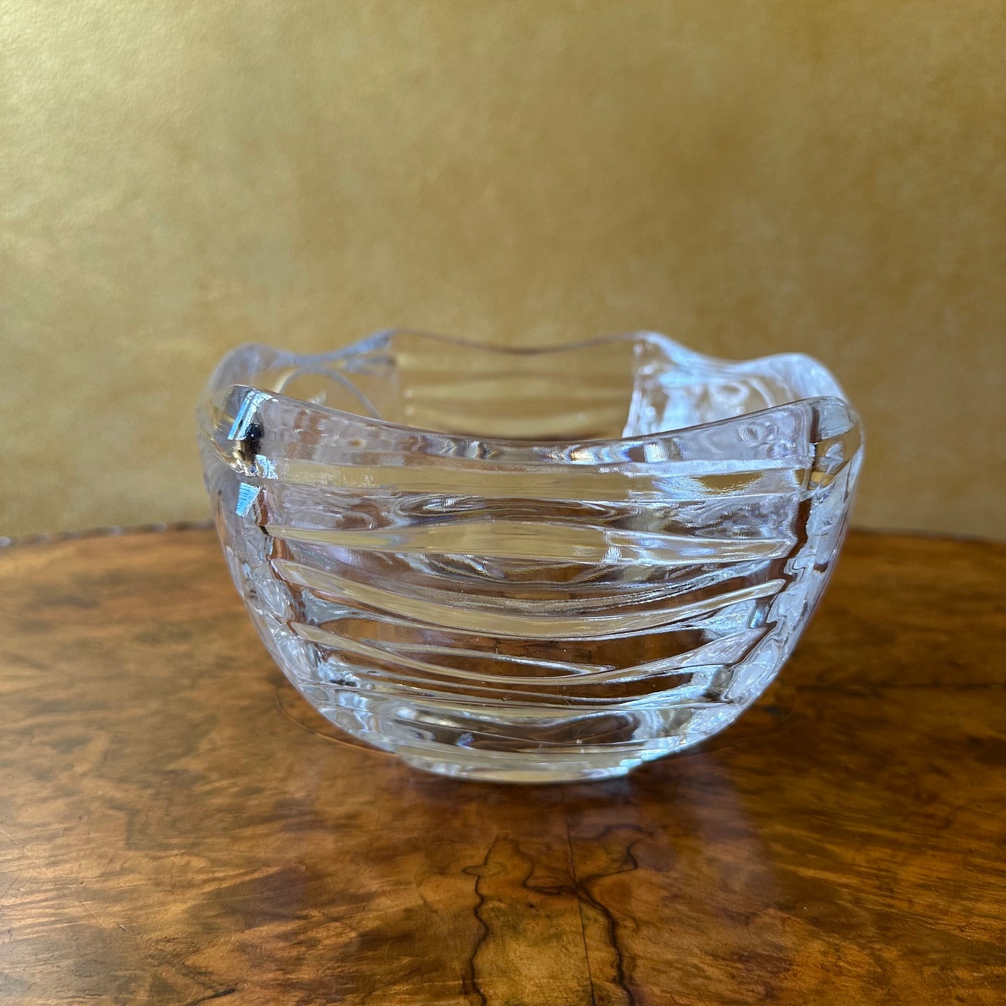 Polish Irena Crystal Irises Rectangle Bowl