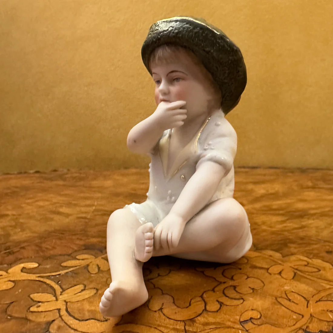 Antique Porcelain Boy Bisque Figurine