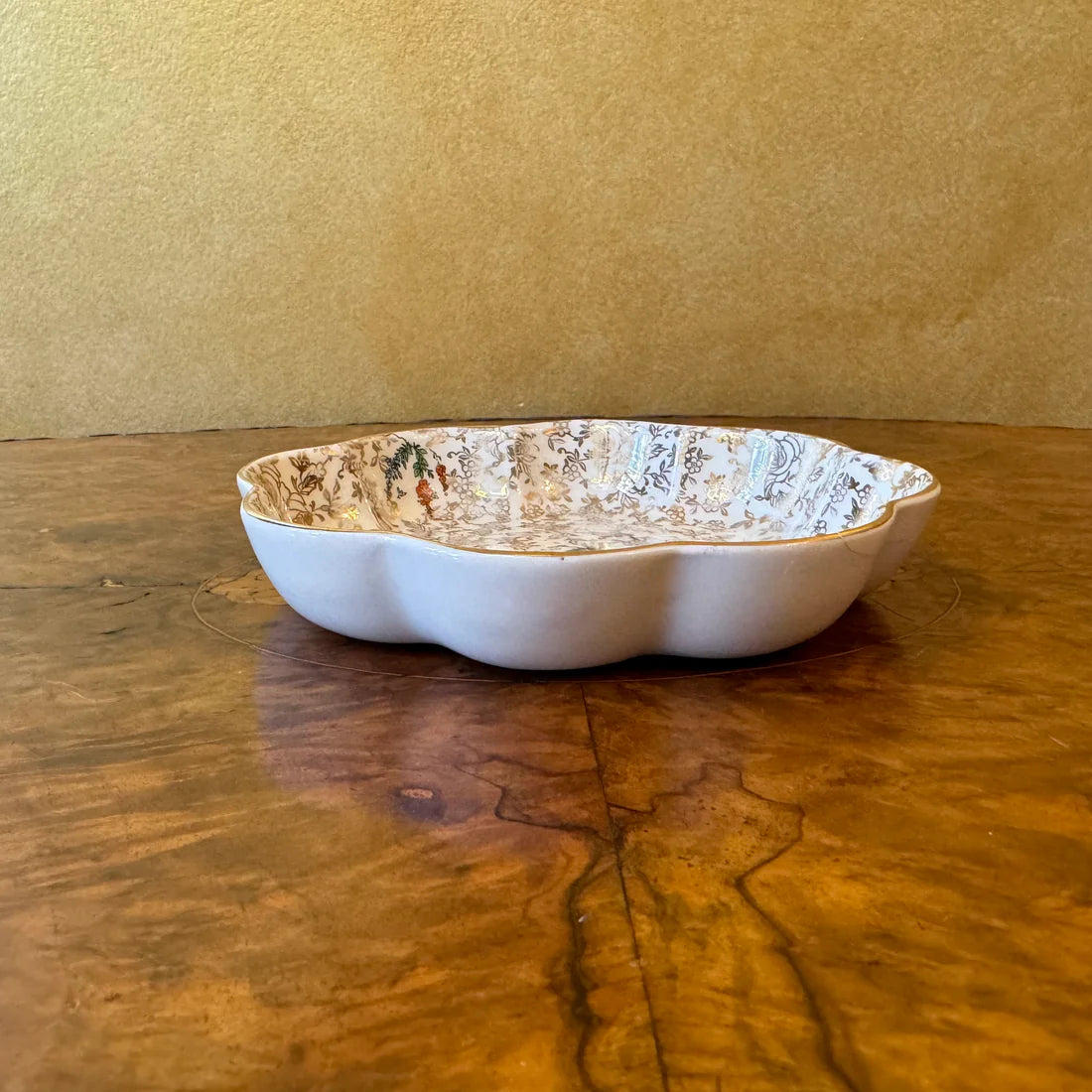 Empire Porcelain Lady in Flower Garden Dish