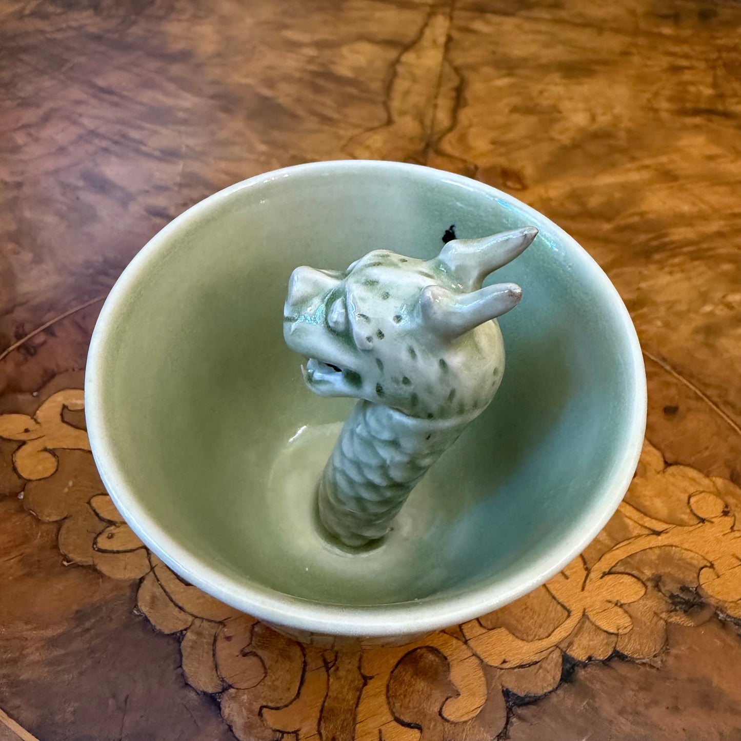 Porcelain Yao State Kiln Stereoscopic Animal Dragon Head Cup