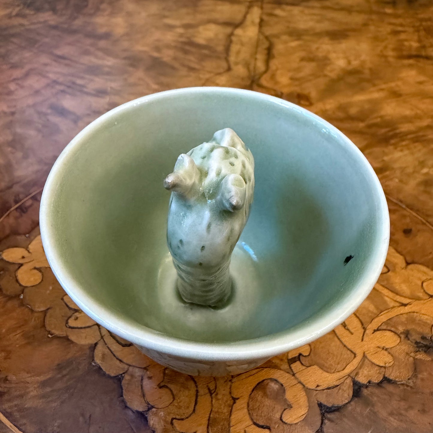 Porcelain Yao State Kiln Stereoscopic Dragon Head Cup