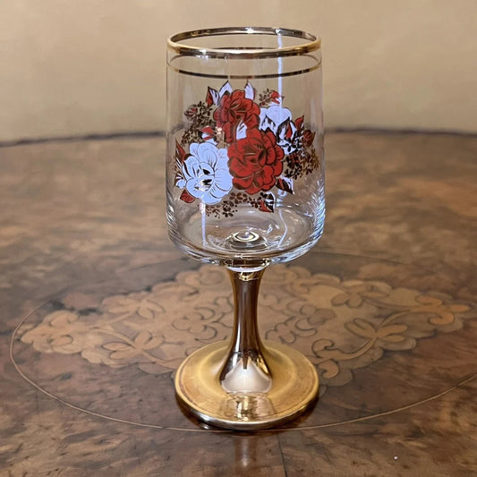 Port Sherry Red & Gold Glass