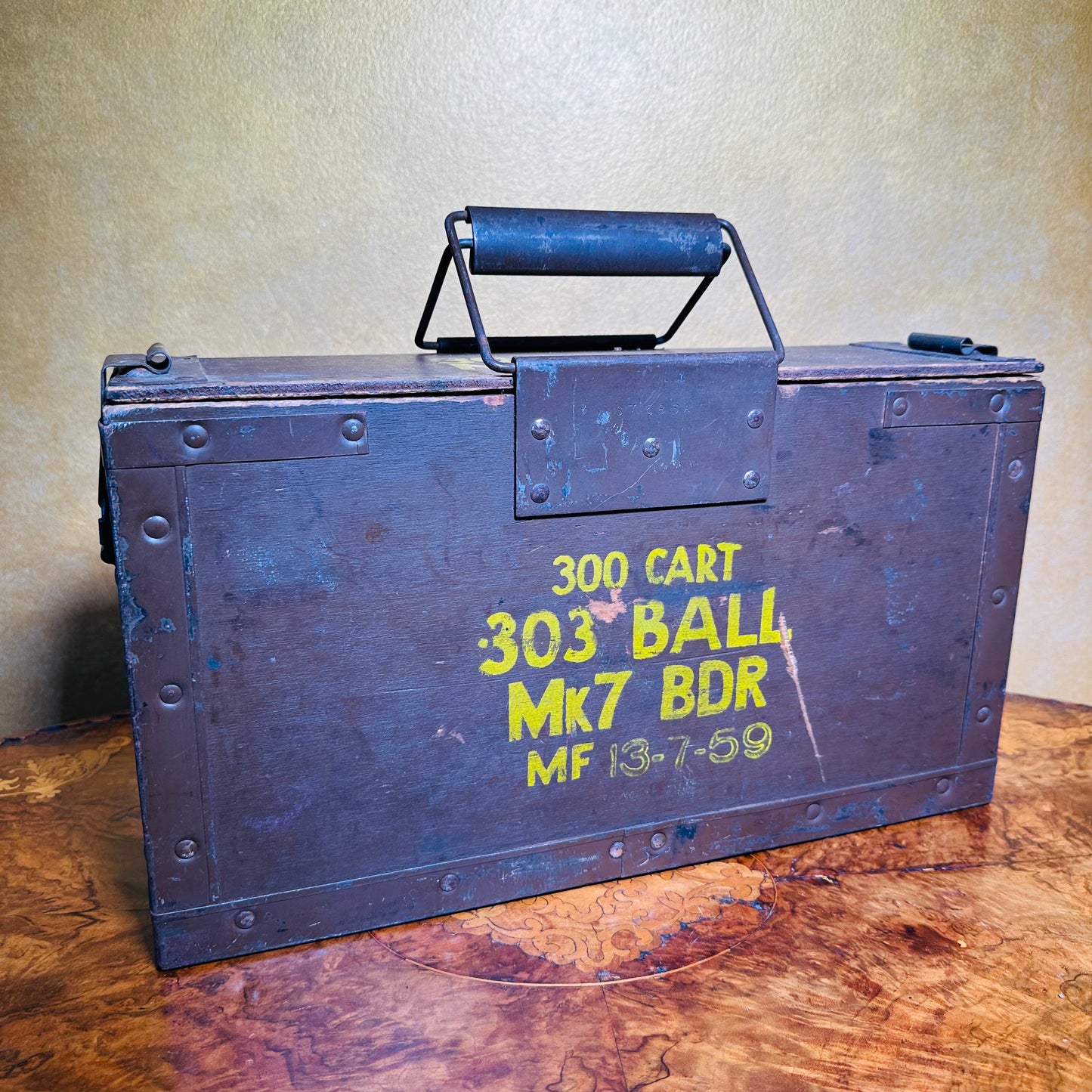  Post WW2 British 303 Cartridge Box Crate MK7 BDR 303 BALL 